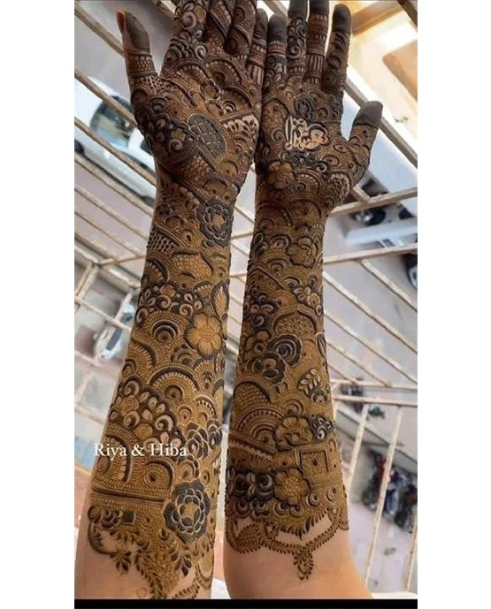Bloom Inspired Chic Modern Full Hand Mehndi Design